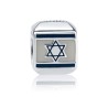 Sterling Silver Square Israel Flag Charm | Judaica Charms