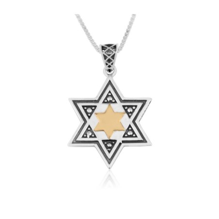 Sterling Silver Star of David Pendant Nec... | Jewish Gift from Israel