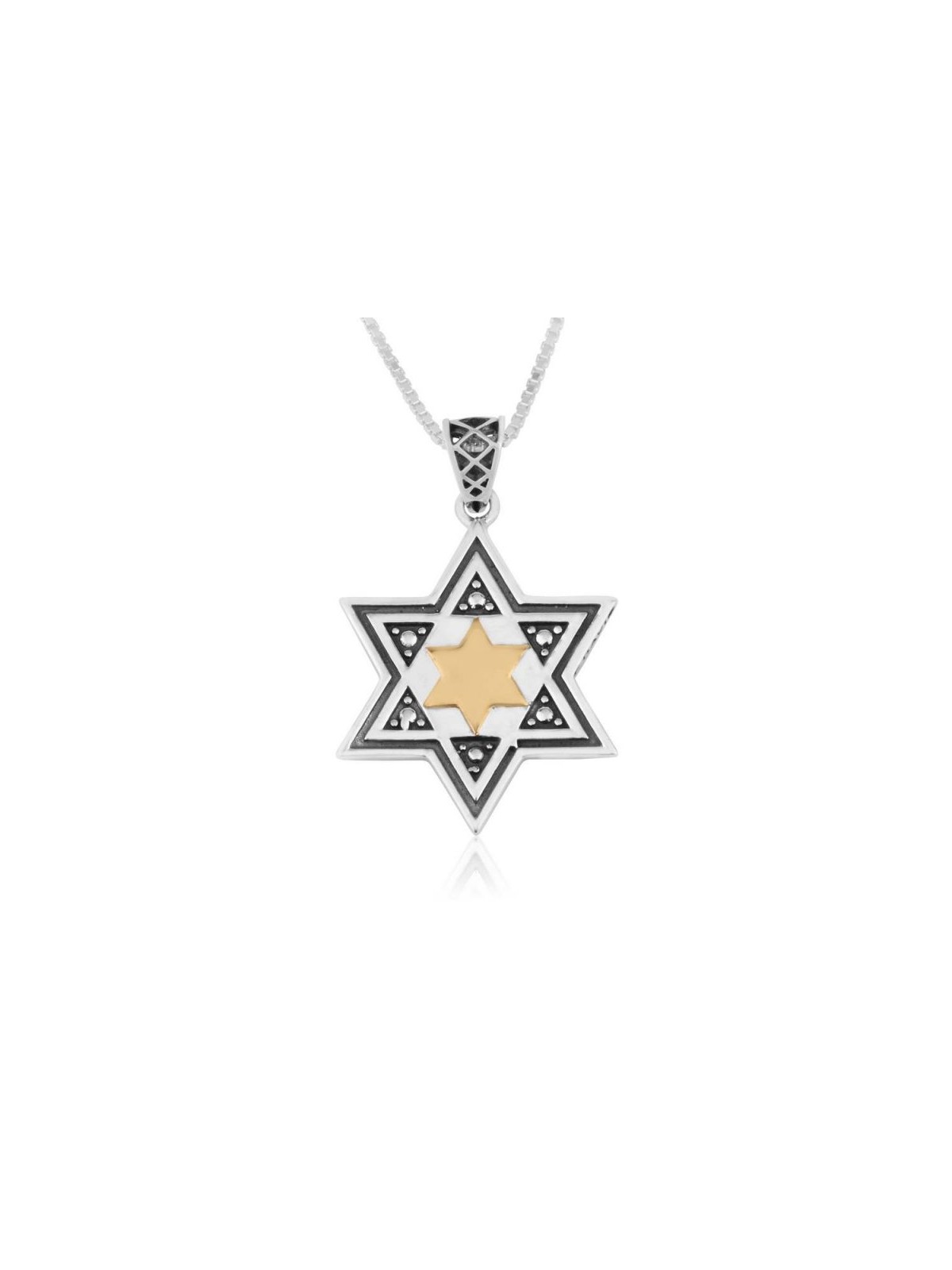 Sterling Silver Star of David Pendant Nec... | Jewish Gift from Israel