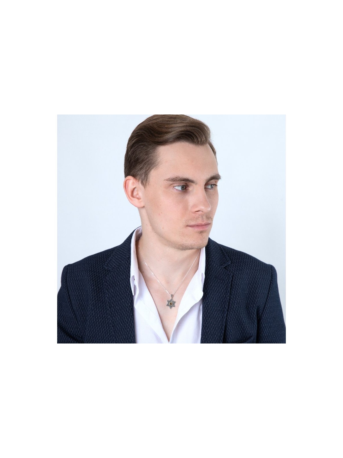 Sterling Silver Star of David Pendant Nec... | Jewish Gift from Israel