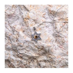 Sterling Silver Star of David Pendant Nec... | Jewish Gift from Israel