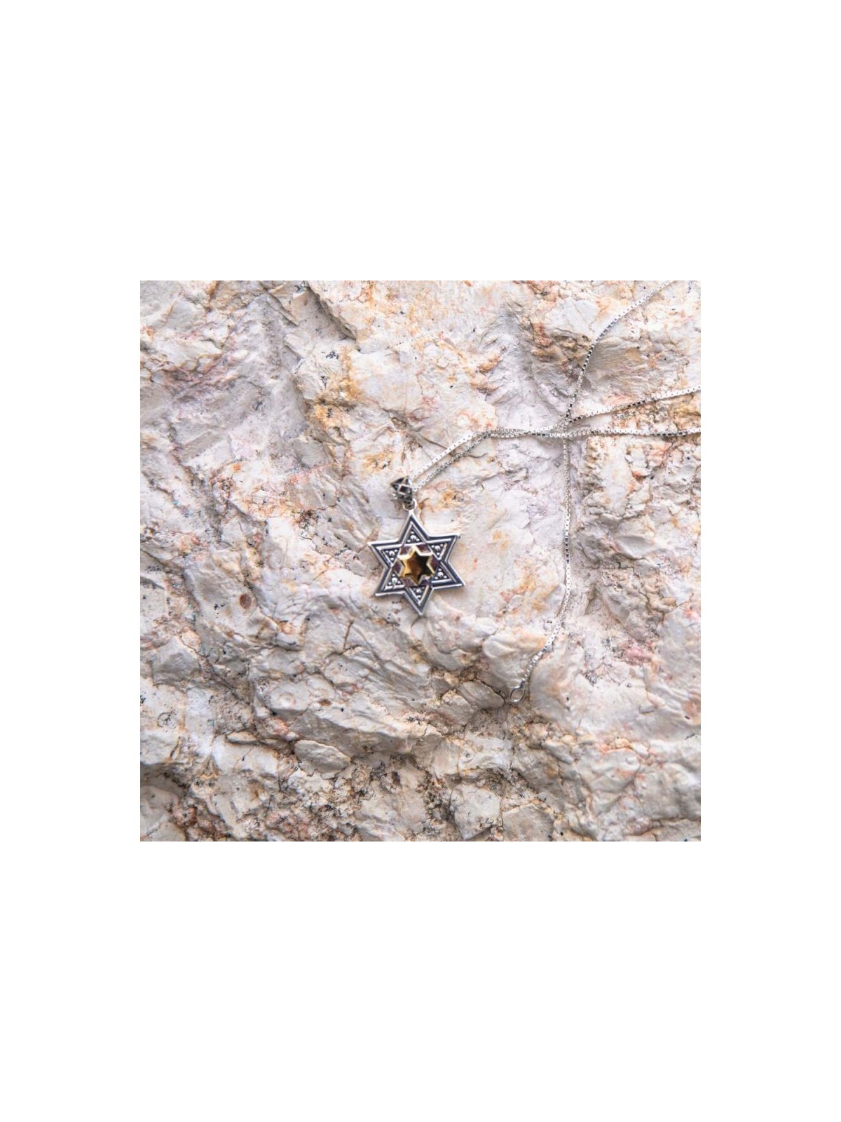 Sterling Silver Star of David Pendant Nec... | Jewish Gift from Israel