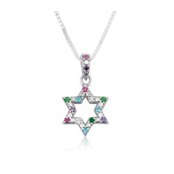 Sterling Silver Pendant Necklace Star of ... | Jewish Gift from Israel