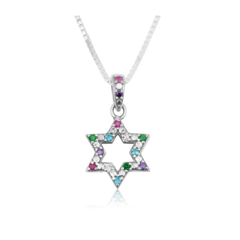 Sterling Silver Pendant Necklace Star of ... | Jewish Gift from Israel