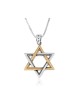 Two Tone Star of David Pendant Sterling S... | Jewish Gift from Israel