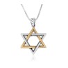 Two Tone Star of David Pendant Sterling S... | Jewish Gift from Israel