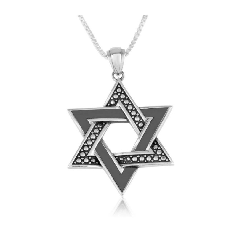 Sterling Silver Necklace Star of David Pe... | Jewish Gift from Israel