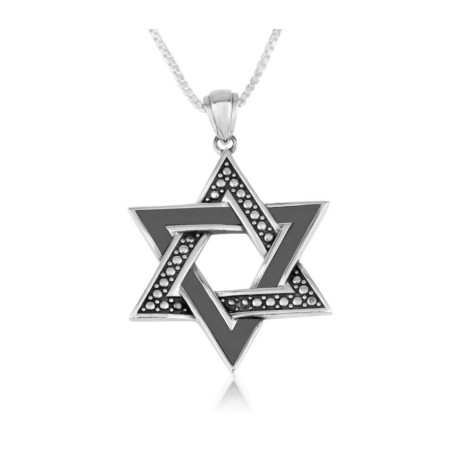 Sterling Silver Necklace Star of David Pe... | Jewish Gift from Israel