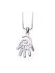 Rhodium Pendant Necklace Open Hand Hamsa Silver | Hamsa Necklace