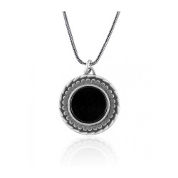 Silver Ana Bekoach Onyx Pendant by Golan ... | Jewish Gift from Israel