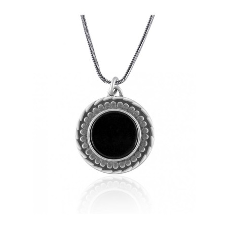 Silver Ana Bekoach Onyx Pendant by Golan ... | Jewish Gift from Israel