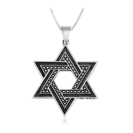 Sterling Silver Pendant Necklace Large St... | Jewish Gift from Israel