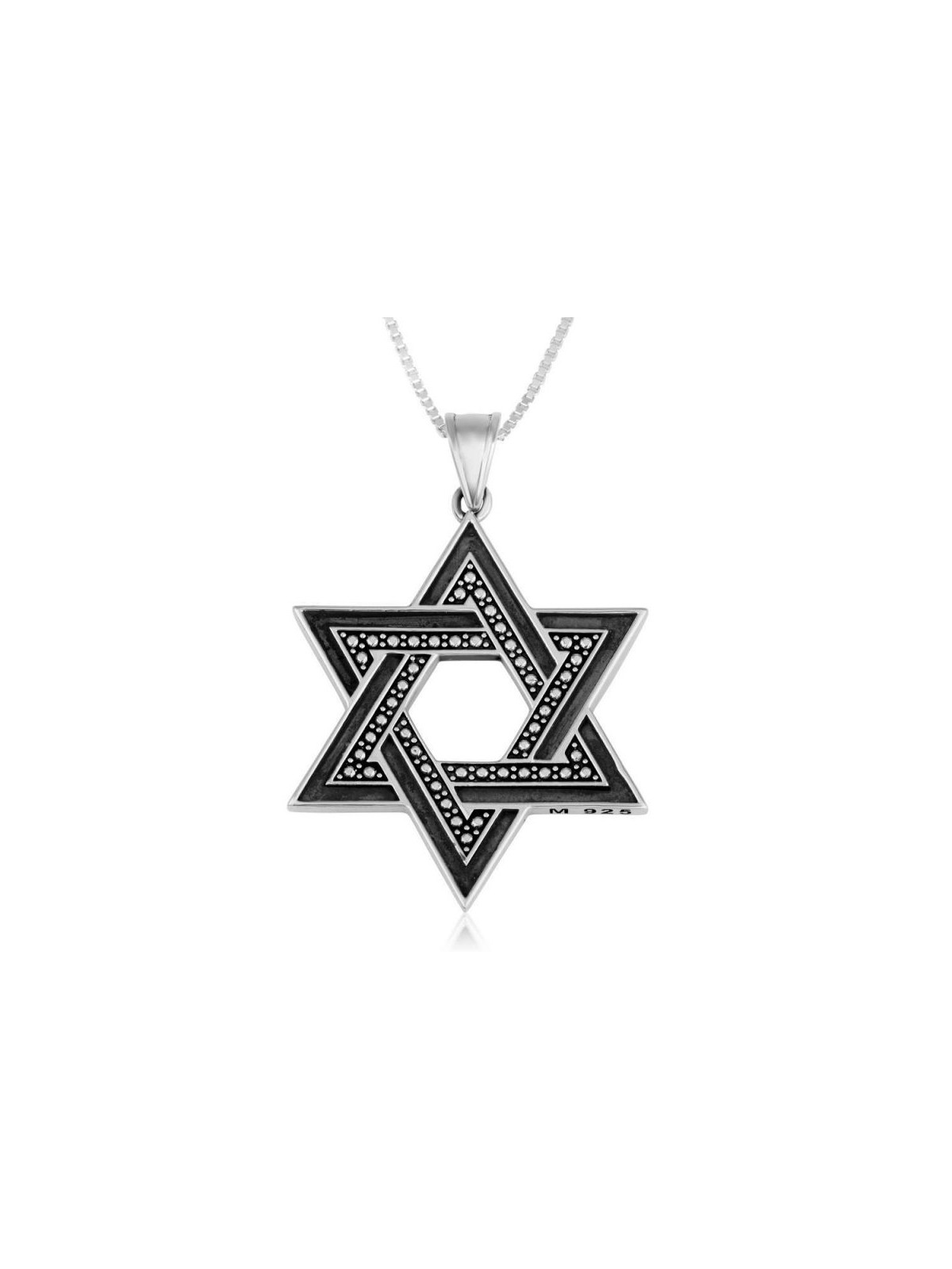 Sterling Silver Pendant Necklace Large St... | Jewish Gift from Israel
