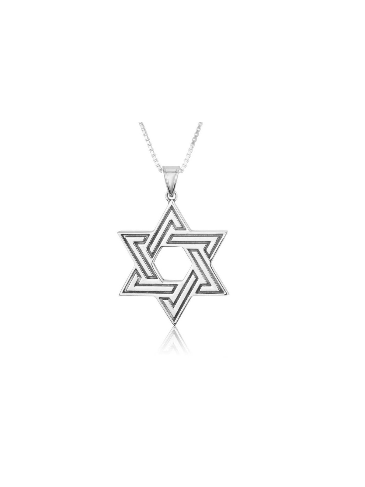 Sterling Silver Pendant Necklace Large St... | Jewish Gift from Israel