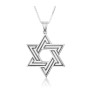 Sterling Silver Pendant Necklace Large St... | Jewish Gift from Israel