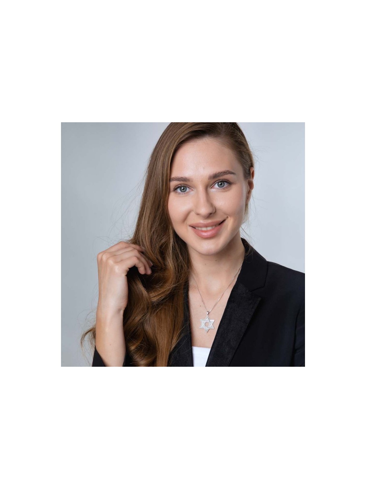 Sterling Silver Pendant Necklace Large St... | Jewish Gift from Israel