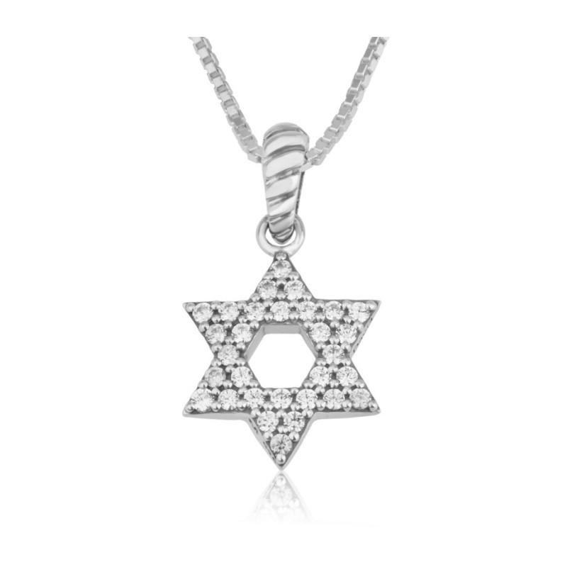 Sterling Silver Pendant Necklace Star of ... | Jewish Gift from Israel