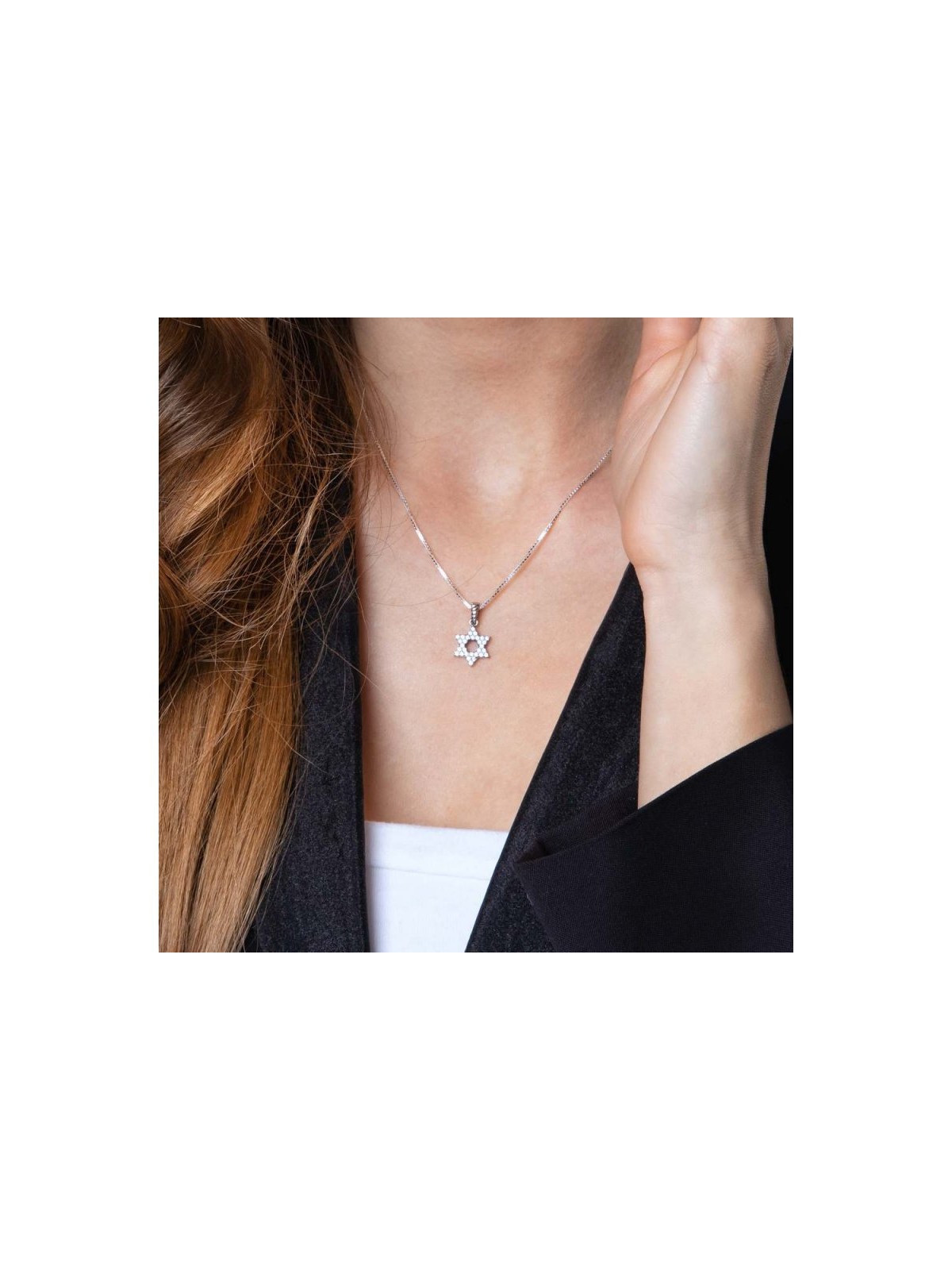 Sterling Silver Pendant Necklace Star of ... | Jewish Gift from Israel