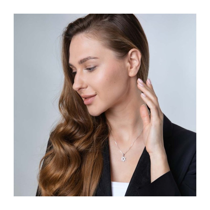 Sterling Silver Pendant Necklace Star of ... | Jewish Gift from Israel