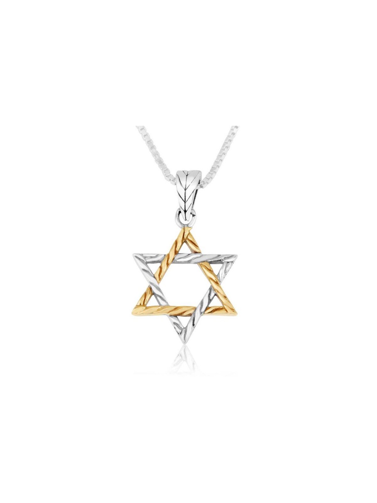 Two Tone Sterling Silver and Gold Plated ... | Jewish Gift from Israel