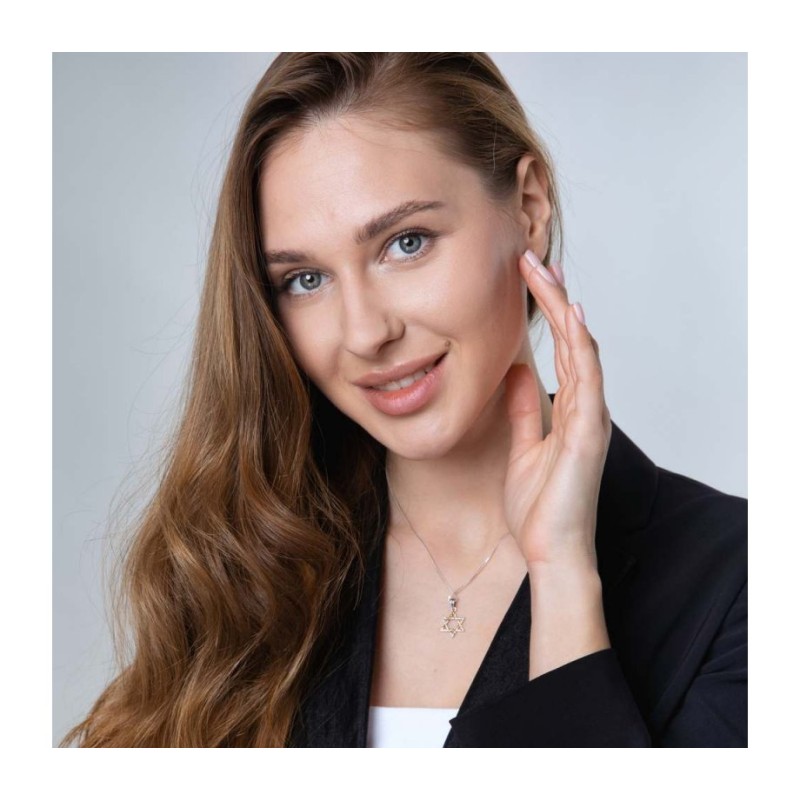 Two Tone Sterling Silver and Gold Plated ... | Jewish Gift from Israel