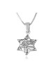 Sterling Silver Pendant Necklace Star of David Blu... | Jewish Pendant