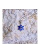 Sterling Silver Pendant Necklace Star of David Blu... | Jewish Pendant