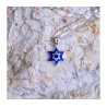 Sterling Silver Pendant Necklace Star of David Blu... | Jewish Pendant