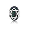 Sterling Silver Bead Charm Star of David on Eilat ... | Judaica Charms
