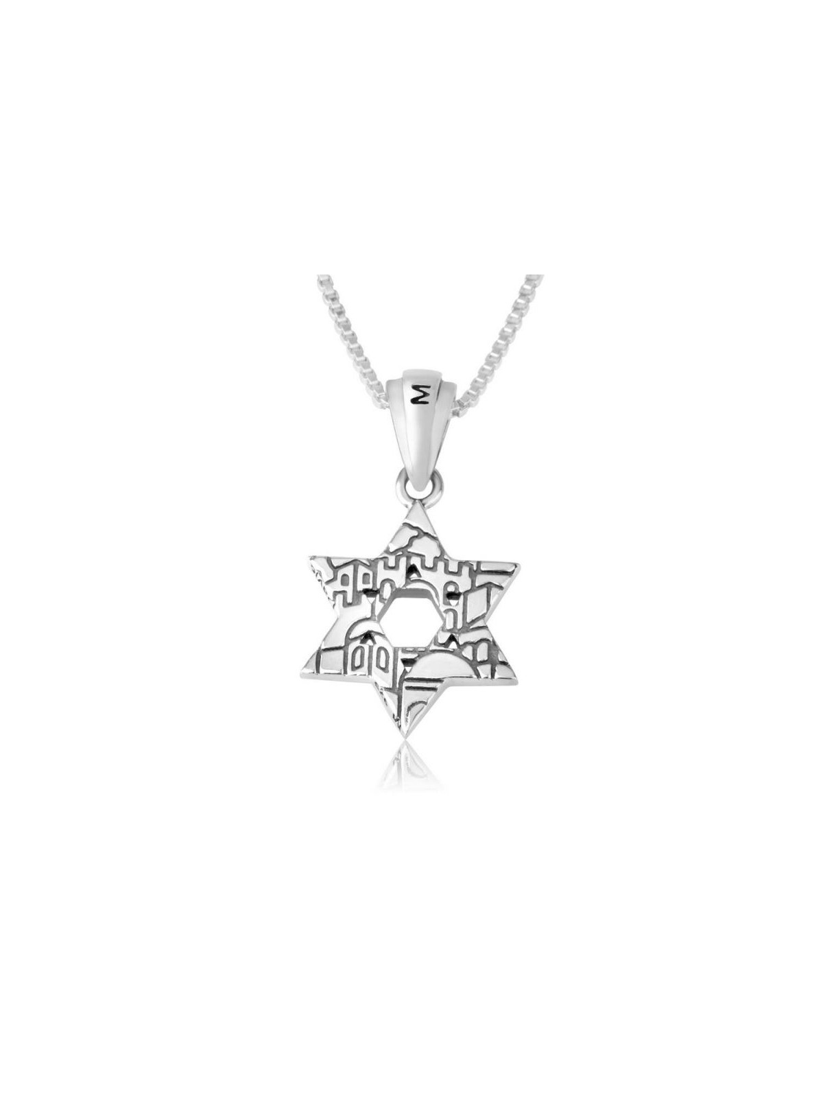 Sterling Silver Pendant Necklace Double S... | Jewish Gift from Israel