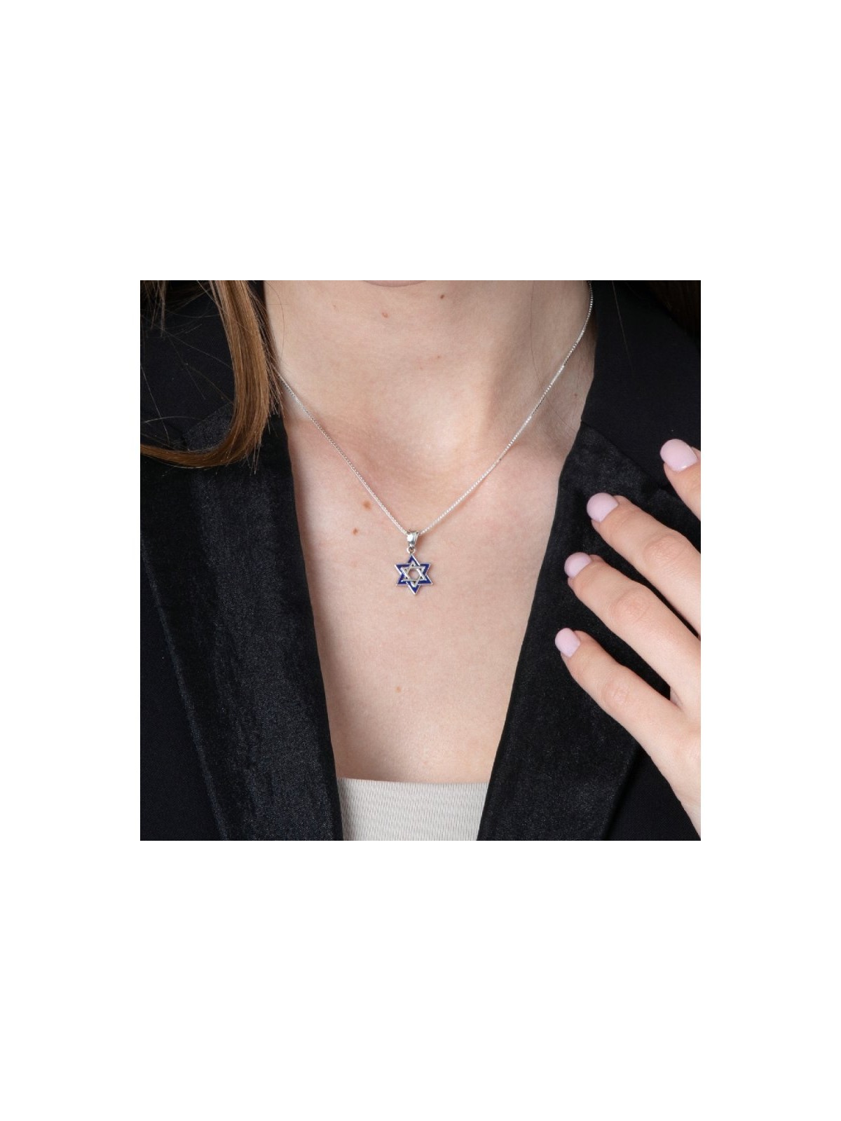 Sterling Silver Pendant Necklace Double S... | Jewish Gift from Israel