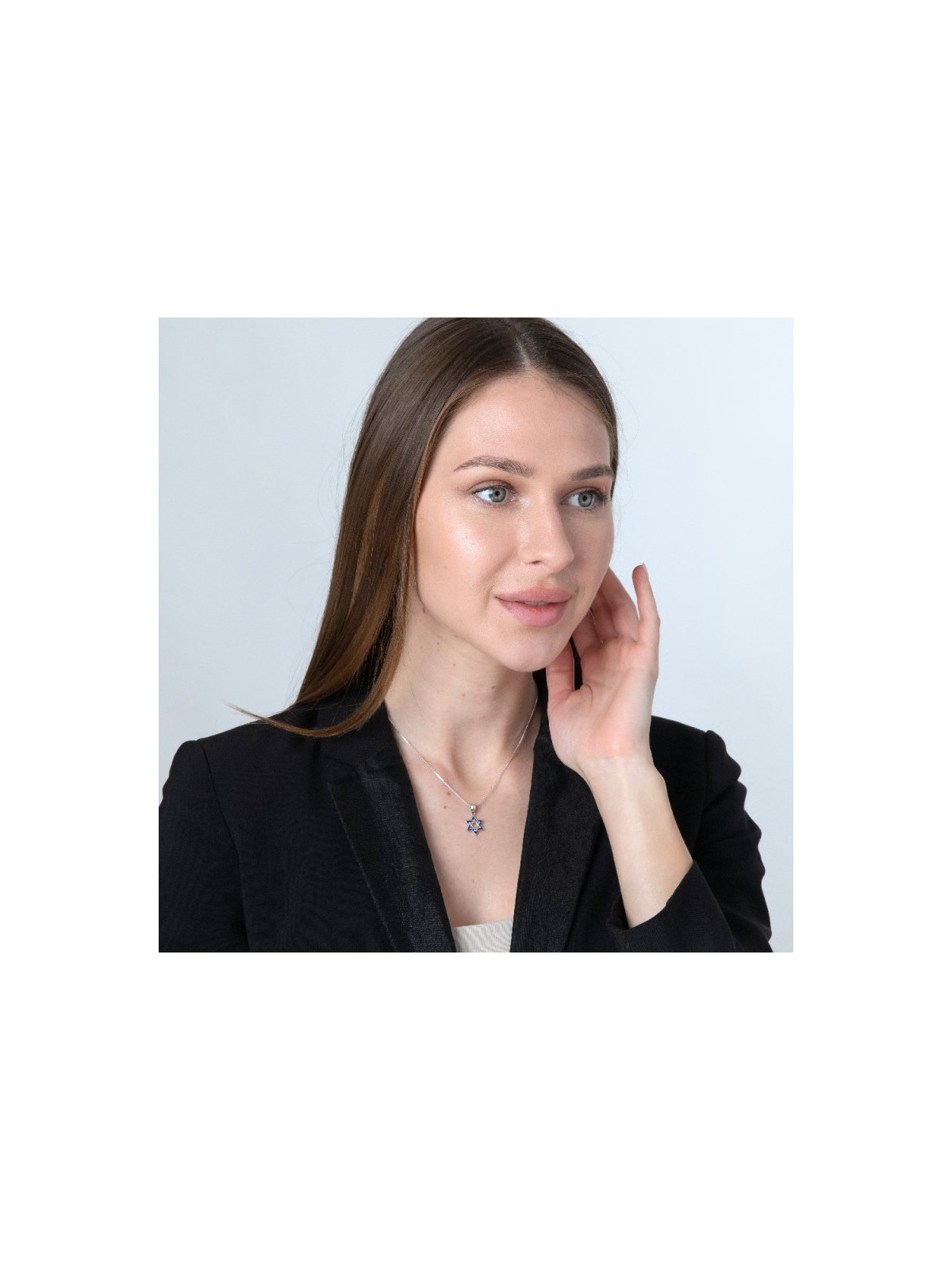 Sterling Silver Pendant Necklace Double S... | Jewish Gift from Israel