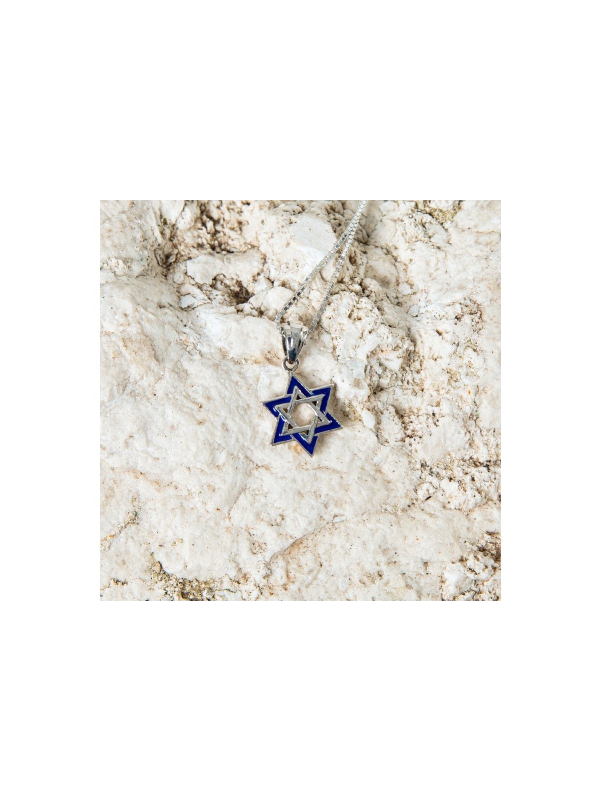 Sterling Silver Pendant Necklace Double S... | Jewish Gift from Israel