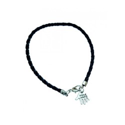 Black Braided Cord Kabbalah Bracelet with... | Jewish Gift from Israel