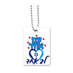 Dorit Judaica Dog Tag Necklace on Chain One Nation O... | IDF Dog-Tags
