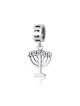 Sterling Silver Jerusalem Menorah Charm | Judaica Charms