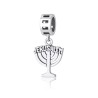 Sterling Silver Jerusalem Menorah Charm | Judaica Charms