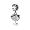 Sterling Silver Jerusalem Menorah Charm | Judaica Charms