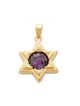 Star of David Pendant with center Amethyst | Jewish Gift from Israel