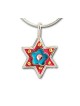 Small Star of David pendant with flowe... | Necklaces by Esther Shahaf