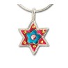 Small Star of David pendant with flowe... | Necklaces by Esther Shahaf