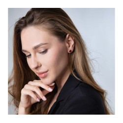 Sterling Silver Stud Earrings Red Pomegranates | Earrings