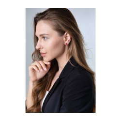 Sterling Silver Stud Earrings Red Pomegranates | Earrings