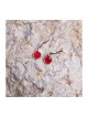 Sterling Silver Dangle Earrings Red Pomegranates | Earrings