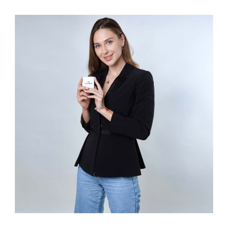 Sterling Silver Dangle Earrings Red Pomegranates | Earrings