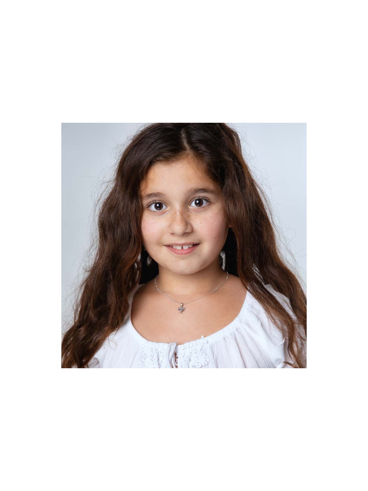 Collier en argent sterling avec meno de temple à 7 branches... | Pendentif juif