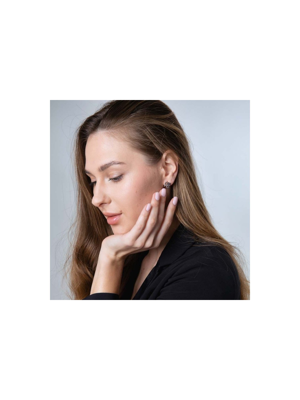 Sterling Silver Earrings Cutout Letters of Ahava Love | Earrings