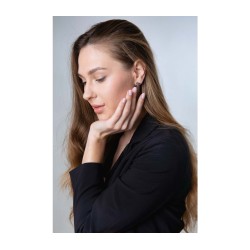 Sterling Silver Earrings Cutout Letters of Ahava Love | Earrings