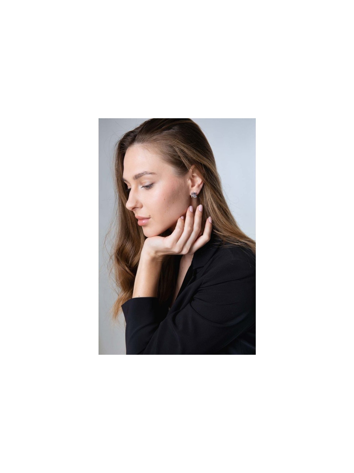 Sterling Silver Earrings Cutout Letters of Ahava Love | Earrings