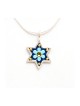 Blue Flower Star of David Pendant Shahaf | Necklaces by Esther Shahaf